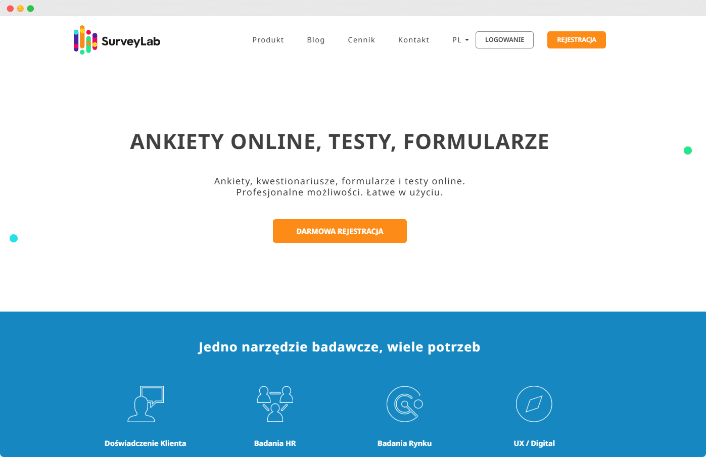 Surveylab - strona do robienia ankiet online