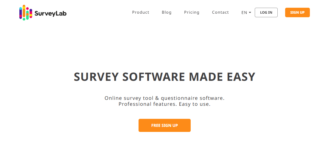 SurveyLab survey tool with intuitive interface used to create surveys and get accurate insights on the responses