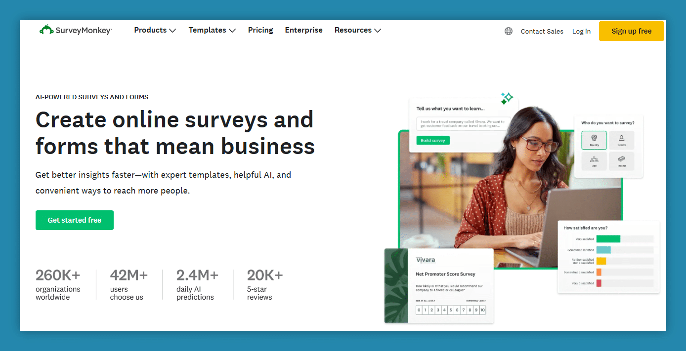 SurveyGizmo alternative: SurveyMonkey