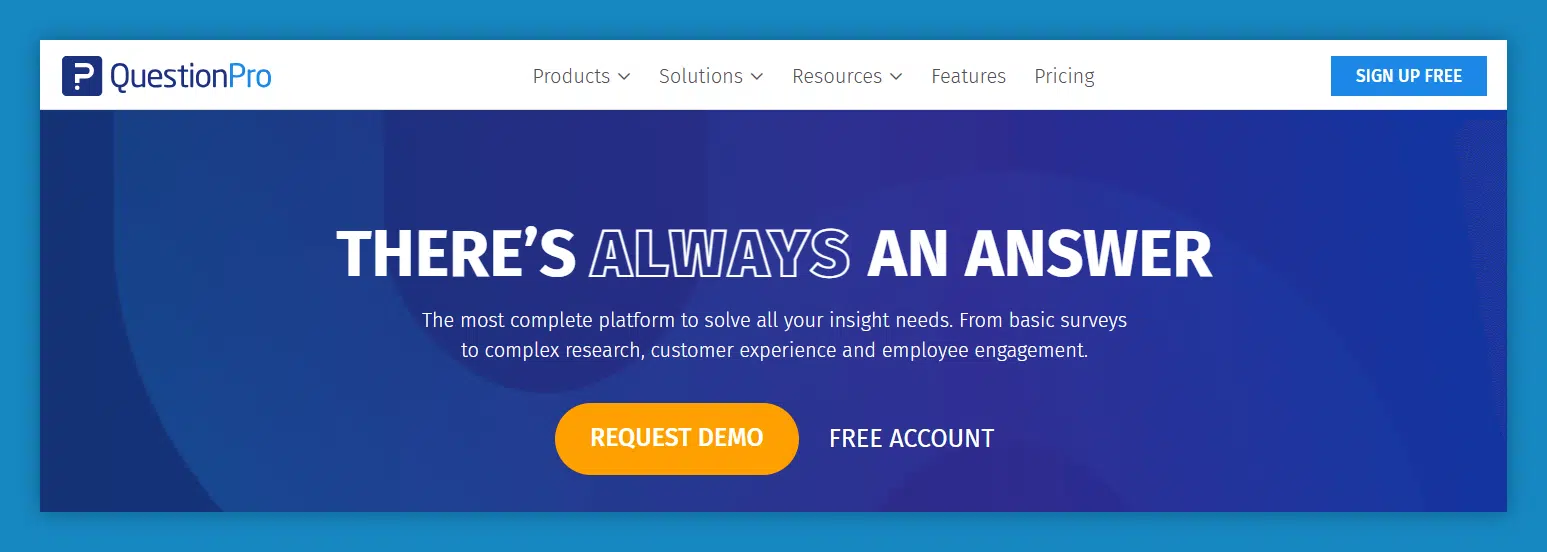 QuestionPro website