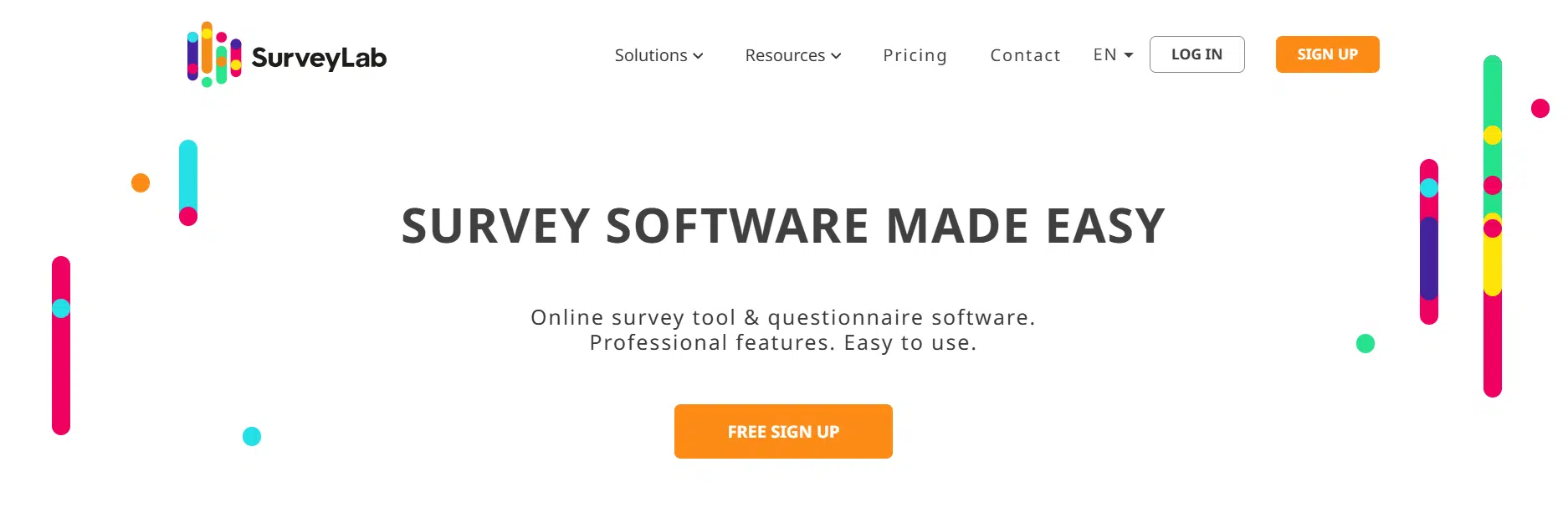 SurveyLab main website - the best LimeSurvey alternative with great features and customer service