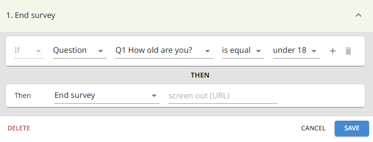 screen-out logic